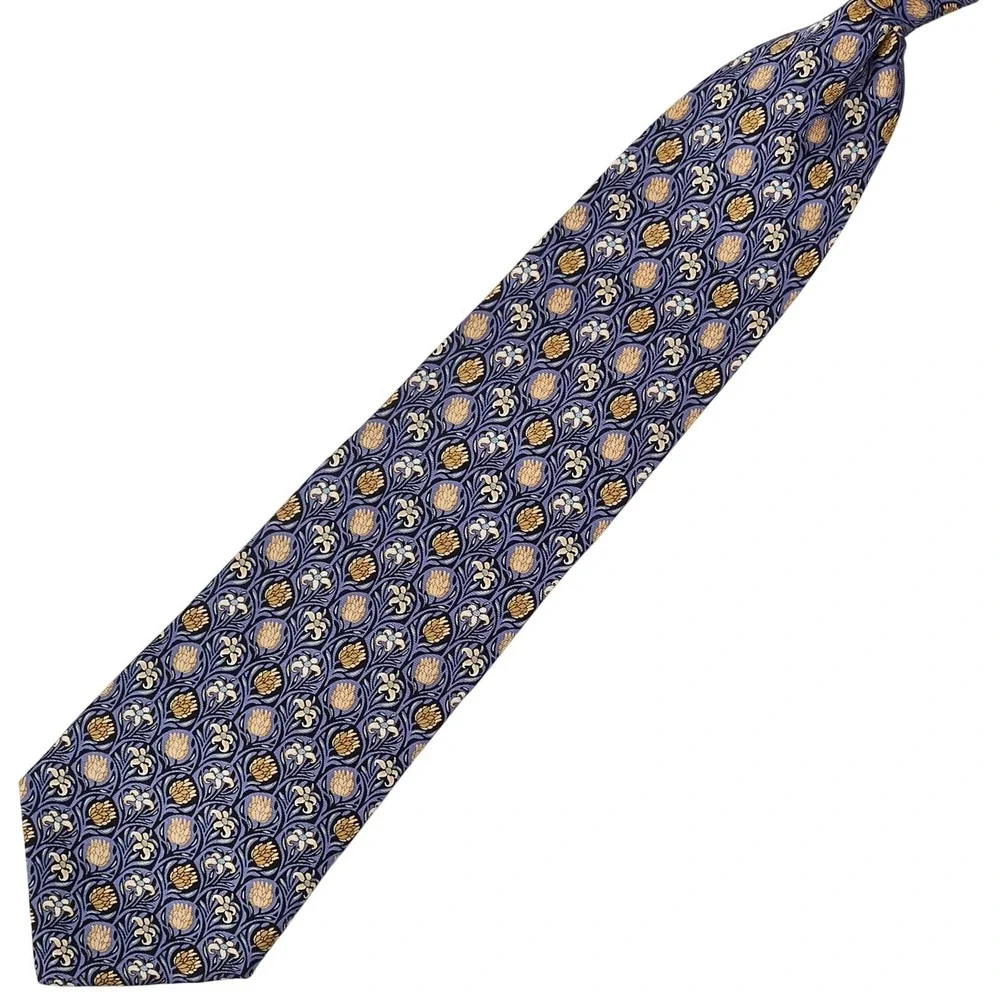 Metropolitan Museum of Art‎ Men's Silk Necktie Designer Floral Purple/Gold/Navy